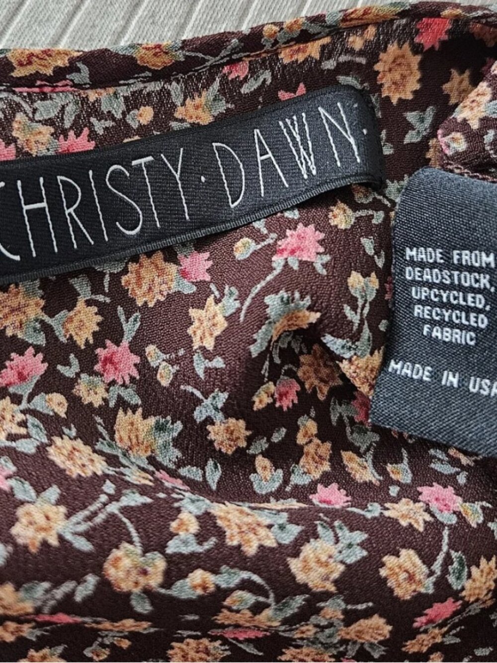 Christy Dawn raisin calico floral lincoln boho hippie cottage indie midi dress - Picture 6 of 7